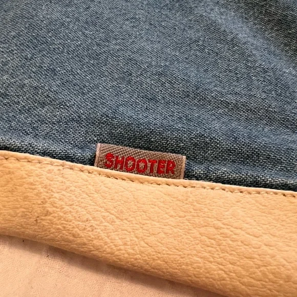 Vintage USA Jean & Leather Vest – Size XL | Statue of Liberty & Stars Design - Picture 7 of 9